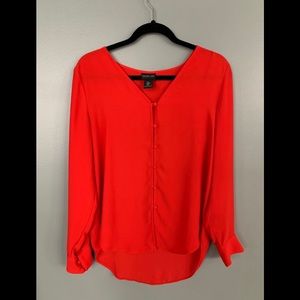 Rachel Zoe High Low Button Blouse